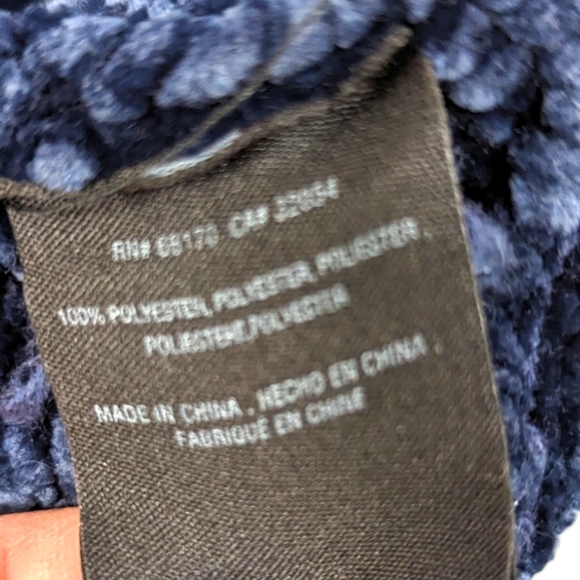 Anthropologie Moth Oversized Chenille Cardigan Sweater Womens XS Navy Blue - Picture 7 of 10